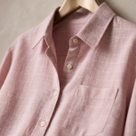 Women’s Premium Pink Linen-Blend Relaxed Fit Shirt - Image 4