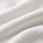 Women’s Relaxed Linen Blend Shirt – White High-Low Hem - Image 7