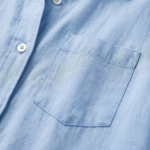 Women’s Light Blue Cotton Linen Relaxed Fit Shirt - Image 5